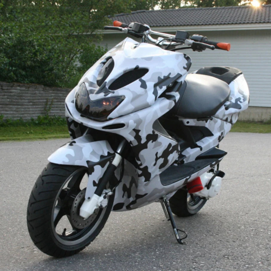 Kinds Premium Camo Vinyl Wrap Black White Blue Red