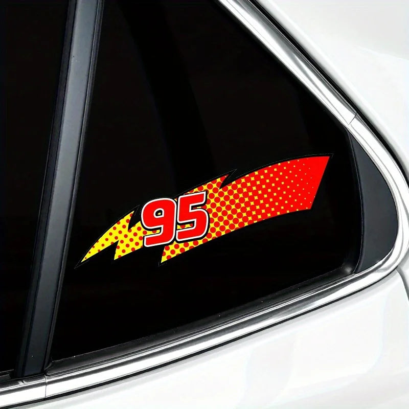 For Racing Auto Window Side Body 1pair Lightning Pattern
