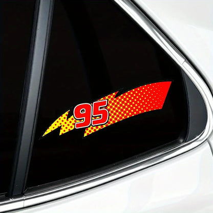 For Racing Auto Window Side Body 1pair Lightning Pattern