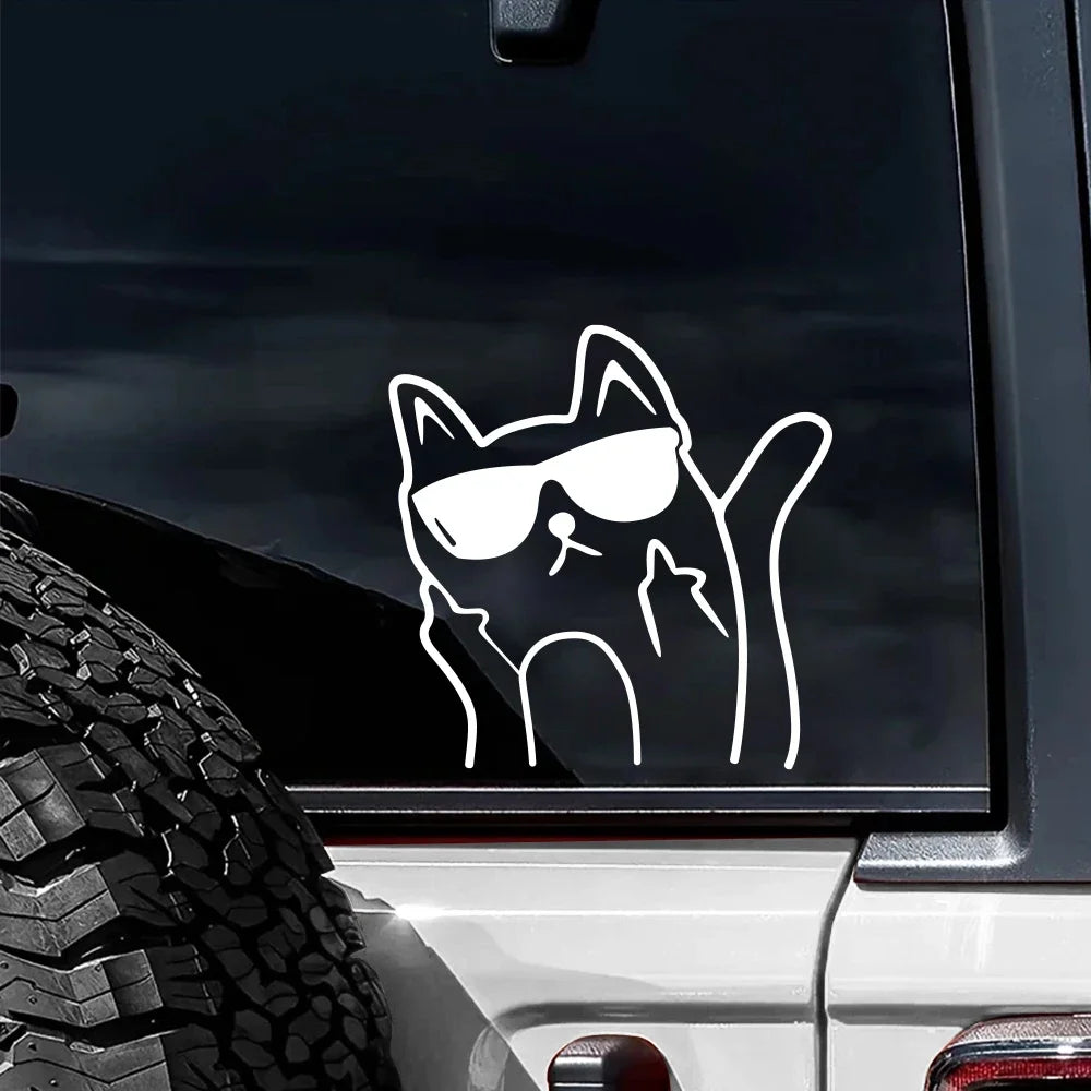 Cute Cat Stickers Creative Whole Body Decals Waterproof Pvc