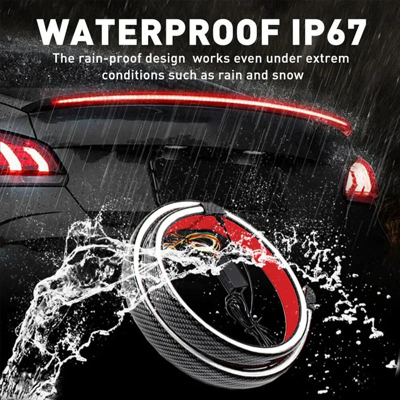 120CM Trunk Tail Brake 12V Multicolour Flow Strips Turn