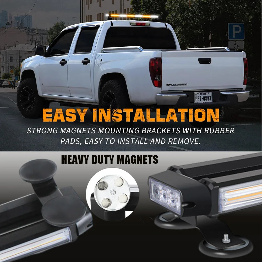 For Traffic Double Side Rooftop Strobe Bar Bright Warning Beacon