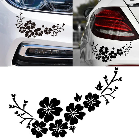 Flower Decal Body Sticker Window Bumper Door Scratch Cover
