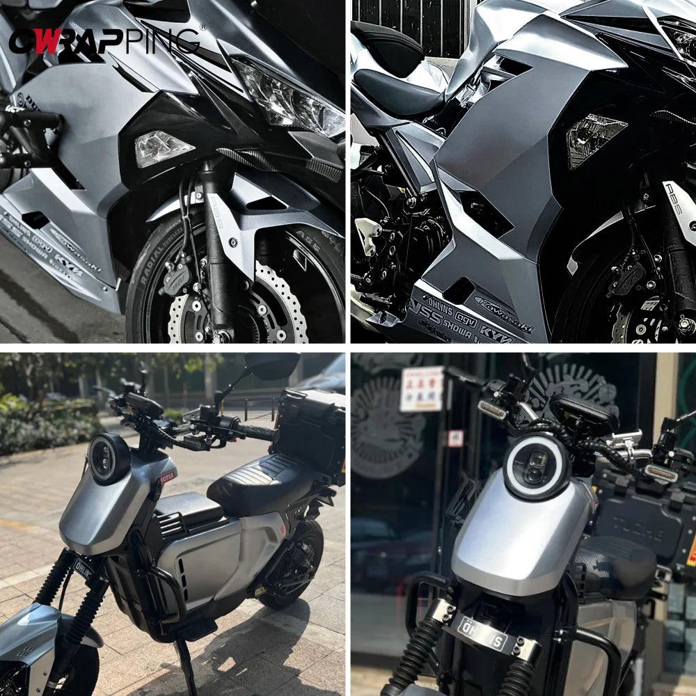 Matte Stickers self-adhesive Gray Vinyl Film Scooter Computer