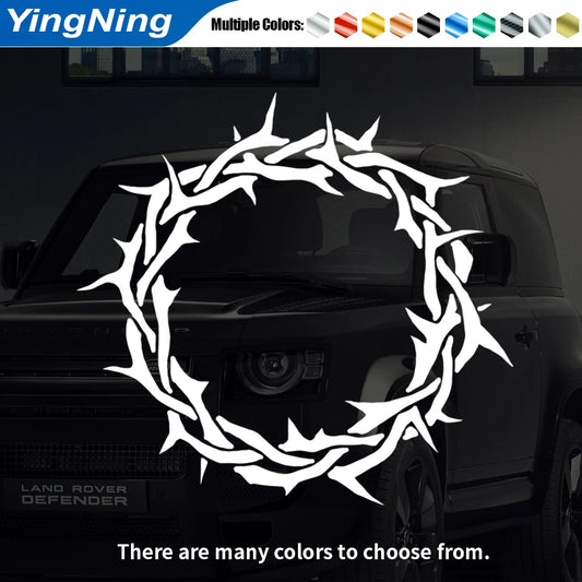 Crown Thorns Sticker Vinyl Tribal Barb Wire Ring Decal