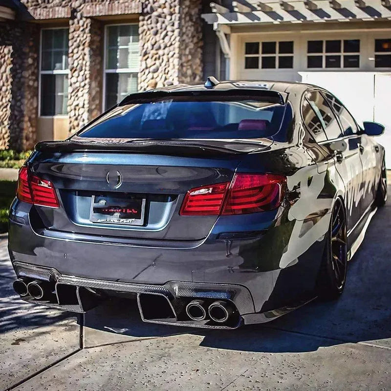 For BMW 5 Series M5 F10 F18 Carbon Fiber Rear Bumper Diffuser