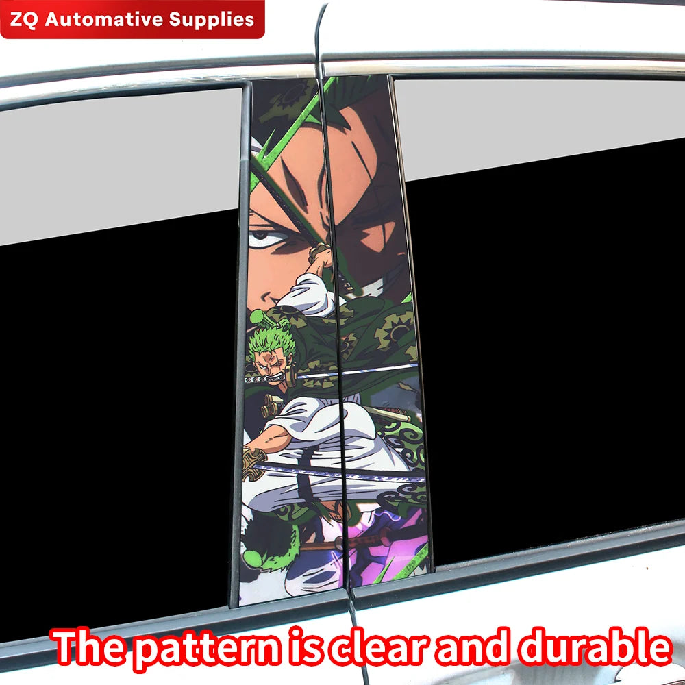 Stickers Zoro Amine b-pillar Vinyl Decal Waterproof Center Pillar