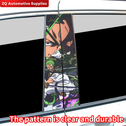 Stickers Zoro Amine b-pillar Vinyl Decal Waterproof Center Pillar