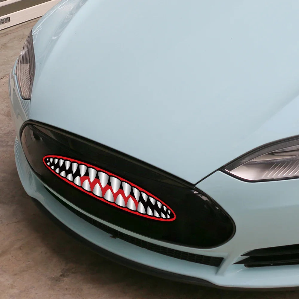 For Tesla Model 3 X Y S Custom Front Bumper Sticker Shark Mouth
