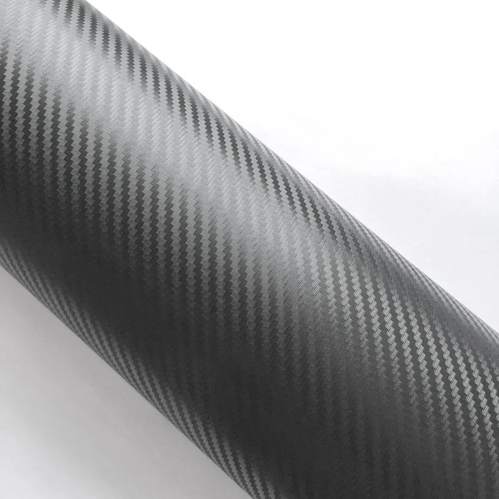 3D Carbon Fiber Black Vinyl Wrap Motorcycle Adhesive Pvc