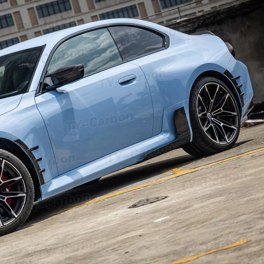 For BMW M2 G87 2022+ Frp Dry Carbon Fiber Side Skirts Spoiler