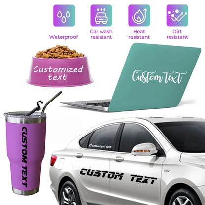 Custom Personality Text Name Sticker Windshield Bumper