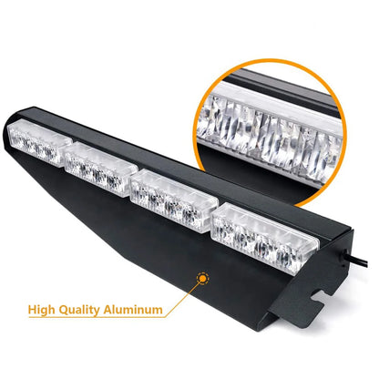 For Flash Lamp Windshield Bar 2PCS Visor Strobe Bars Front