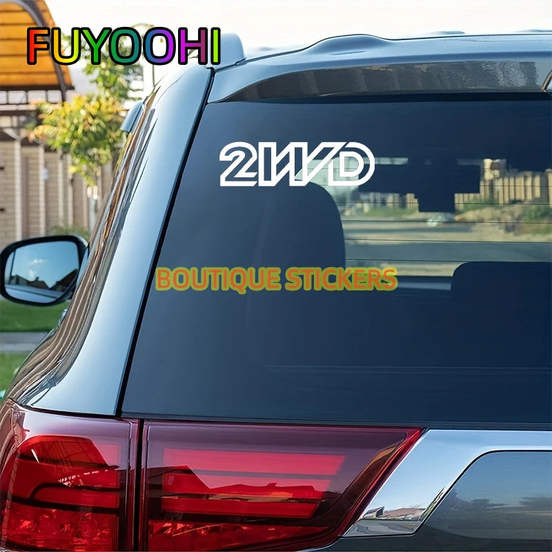 Fuyoohi Creativity Black White 2WD Vinyl Sticker Fashionable Rear