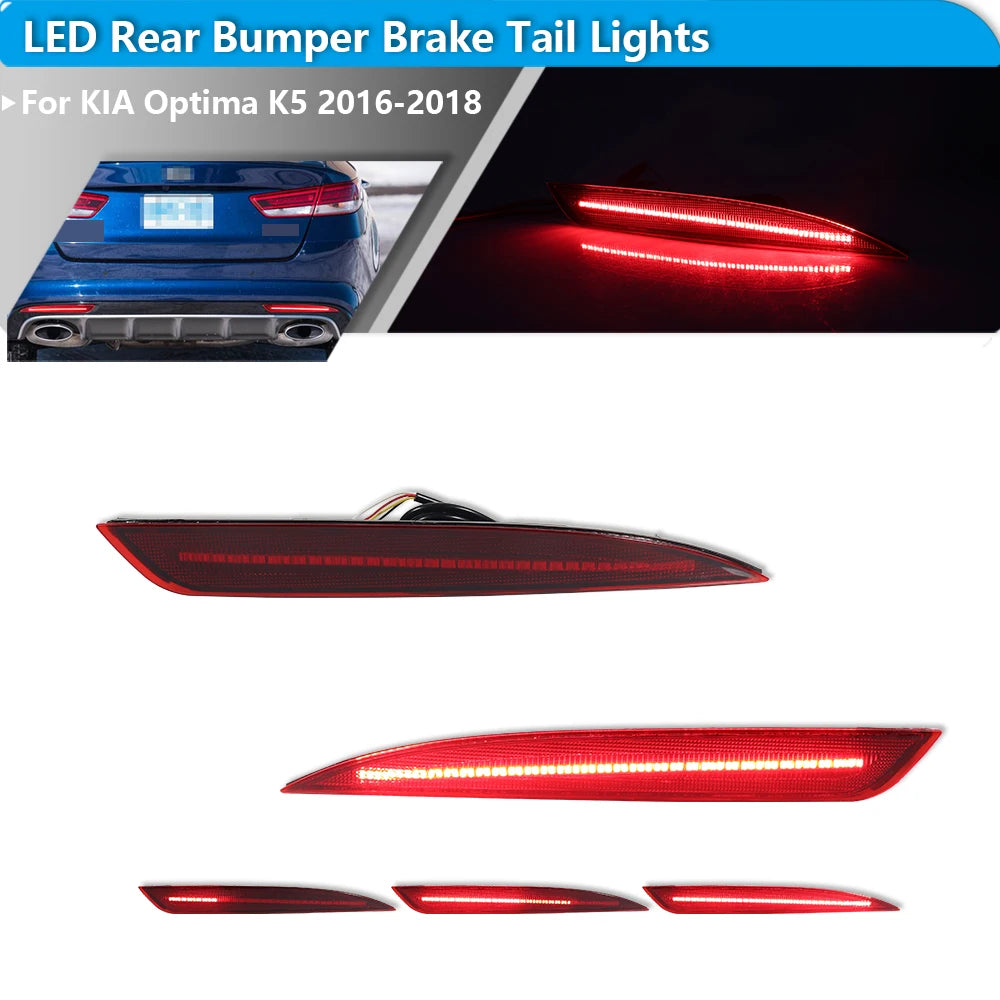 For Kia Optima K5 2016 2017 2PCS Rear Bumper Reflector 2018 Tail