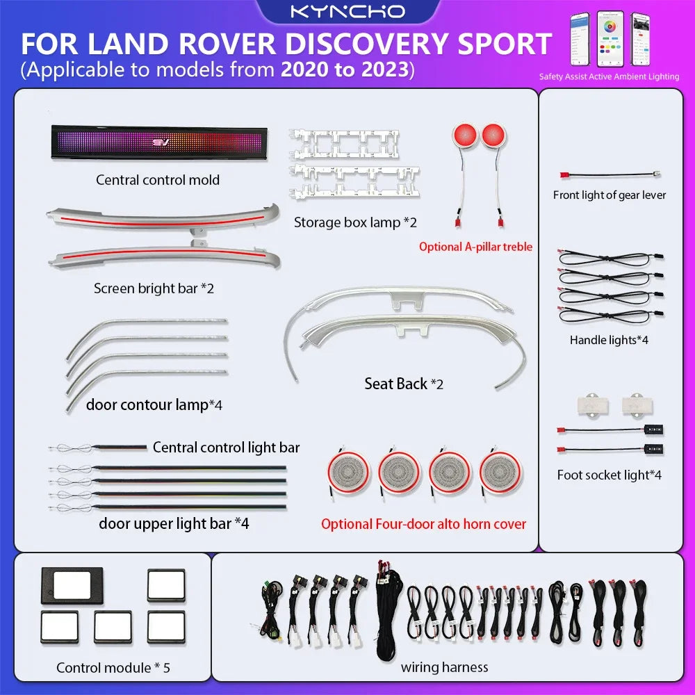 For Land Rover Discovery Sport Ambient Lighting 12V Interior