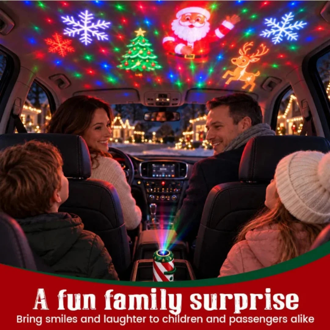 USB Christmas Projector Portable Holiday Projection Santa