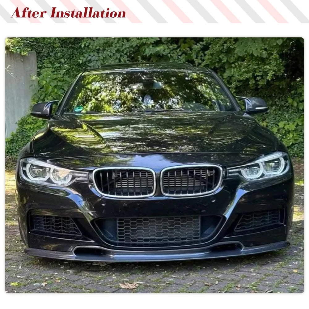 For BMW 3 Series F30 F31 Carbon Fiber Frp Black Lip 320I 328I