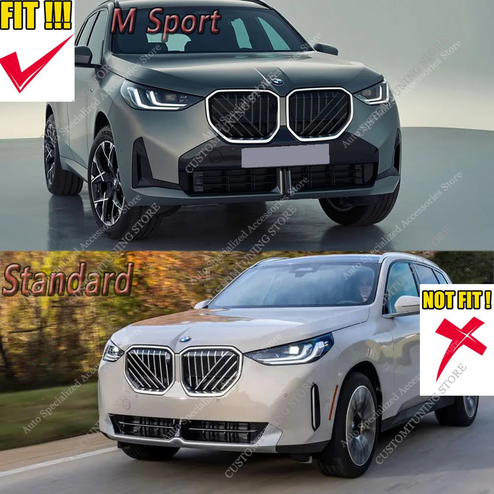 For BMW X3 G45 M50 M M Performance Gloss Black ABS Front Bumper