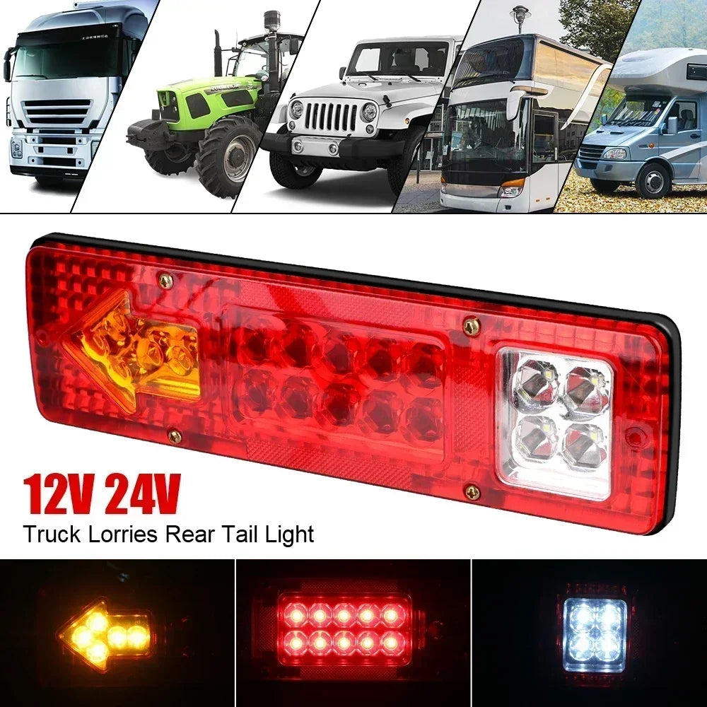 For Trailer Lorries Boat 19LED Tail 12V 24V Turn Signal Assembly