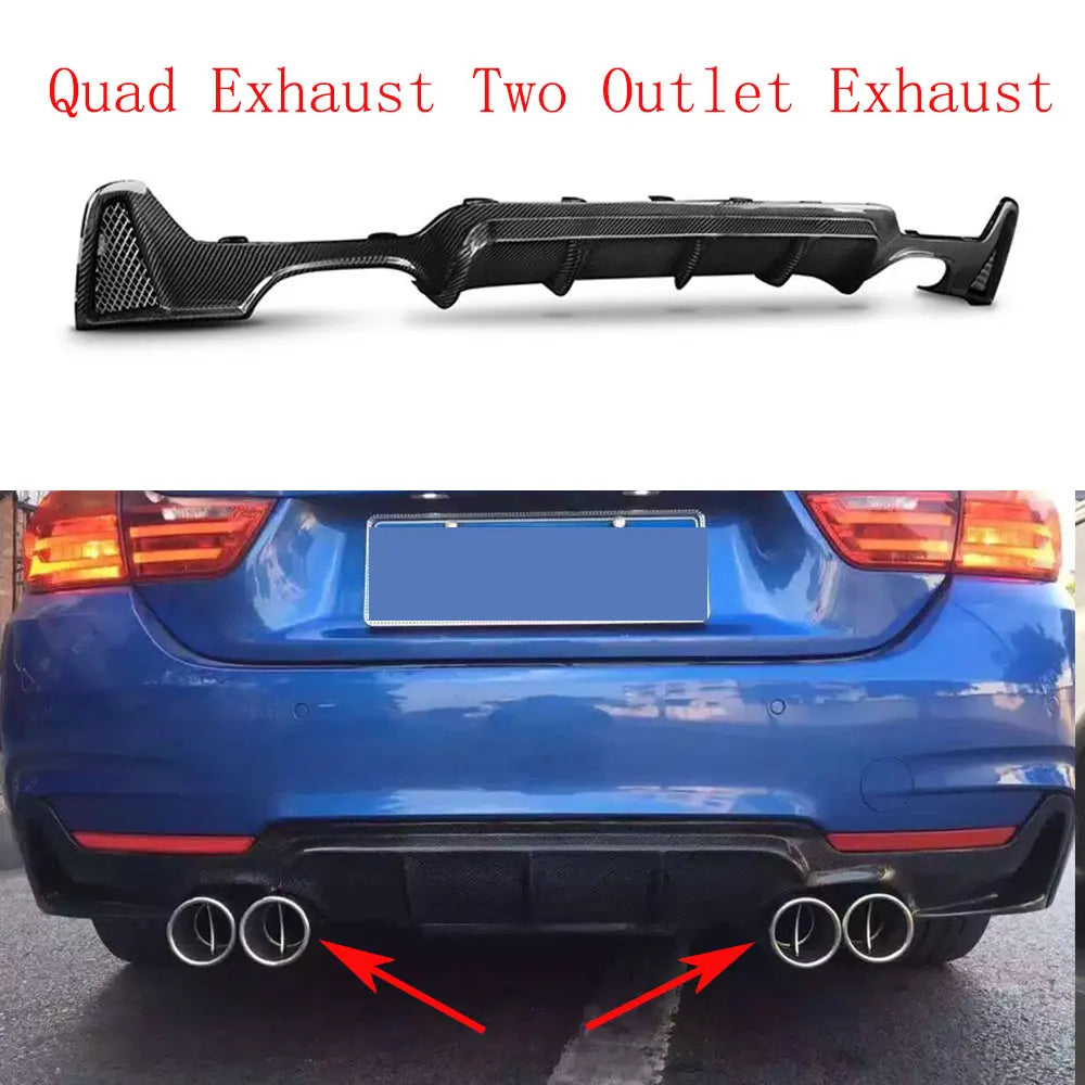 For BMW 4 Series F32 F33 Carbon Fiber Rear Lip Diffuser Spoiler