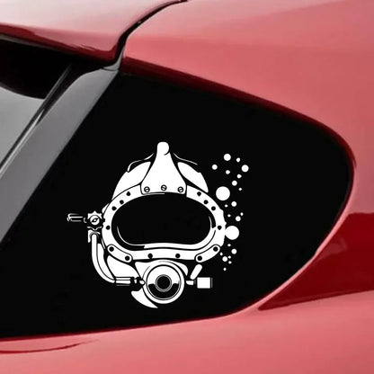 Sticker Diver Diving Mask Decal Waterproof Custom 16.6cm 15.1cm