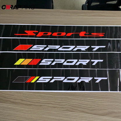 Sport Stickers Vinyl Wrap Film Front Windshield Sunscreen Decals