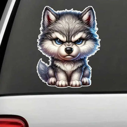 Angry Wolf Sticker Waterproof Vinyl Decal On Bumper Rear