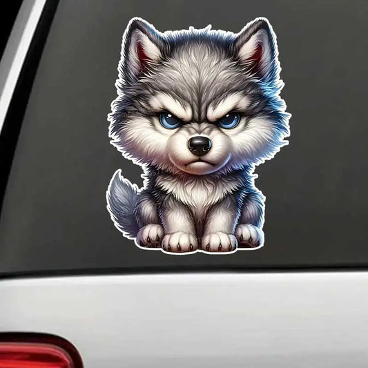 Angry Wolf Sticker Waterproof Vinyl Decal On Bumper Rear