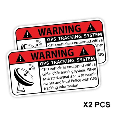 Warning Gps Alarm System Sticker On Vinyl Decal Waterproof
