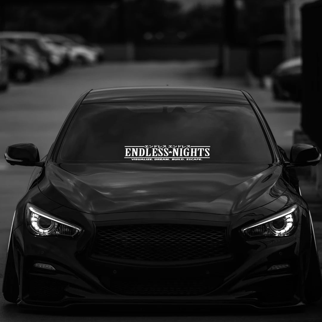 Endless Night Jdm Window Decal Sticker Bumper Windshield Banner