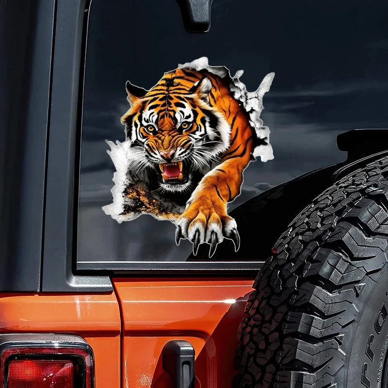 Tiger Head Sticker Body Scratch Covering Pattern Vinyl Decal