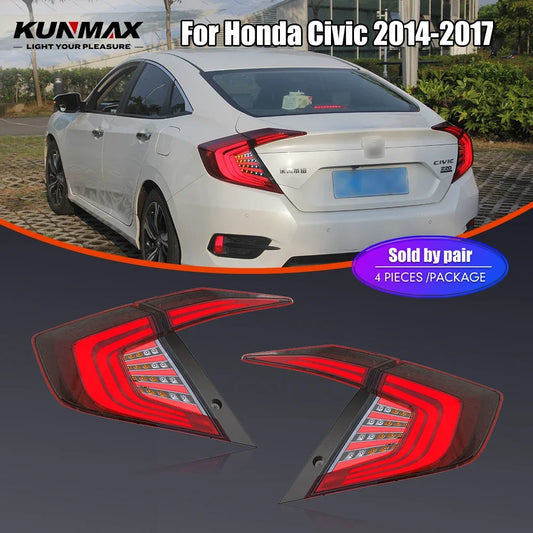 For Honda Civic 2014-2017 Drl Reverse Pair Tail Brake Turning