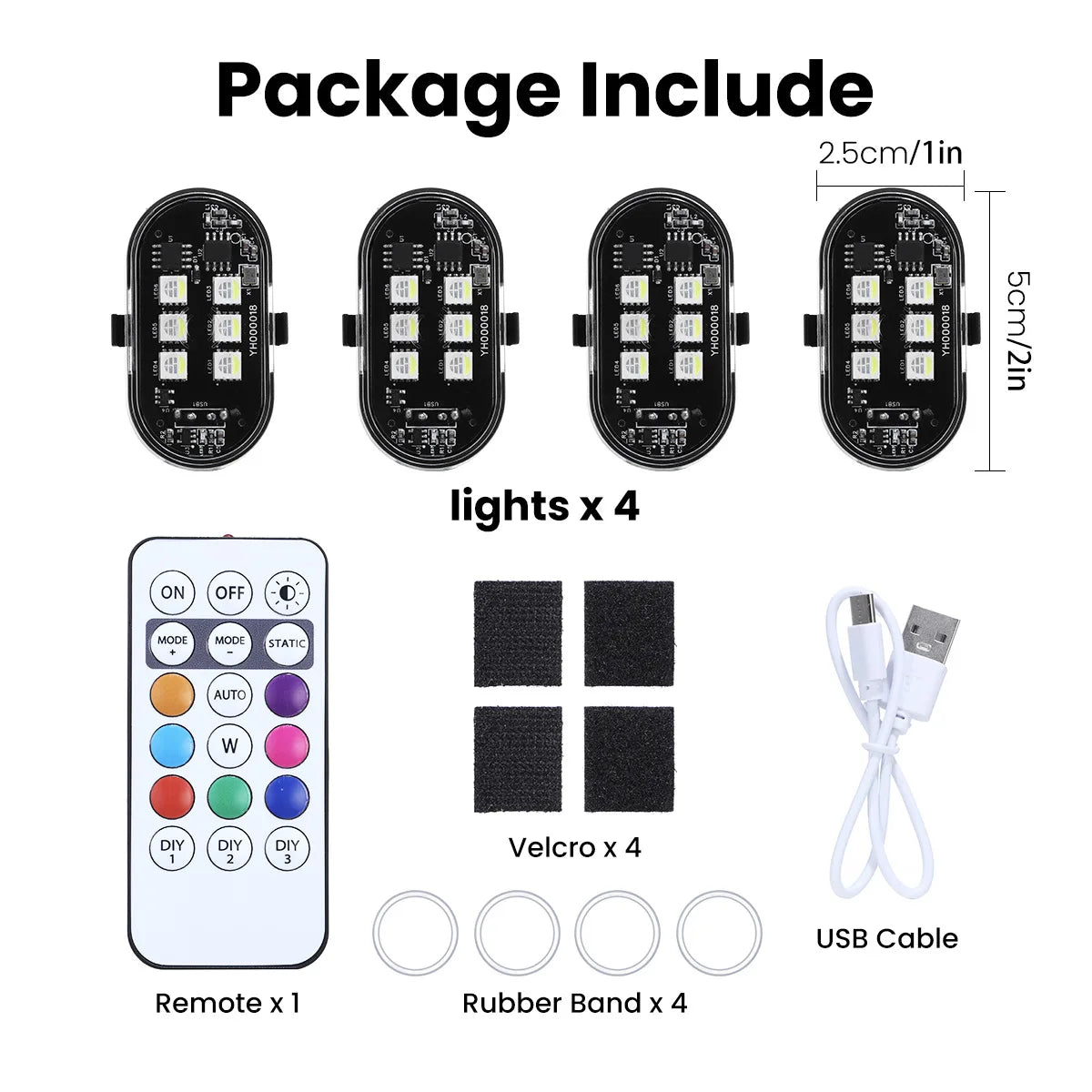 RGB Strobe Motorcycle Flash Position Wireless Aircraft Airplane