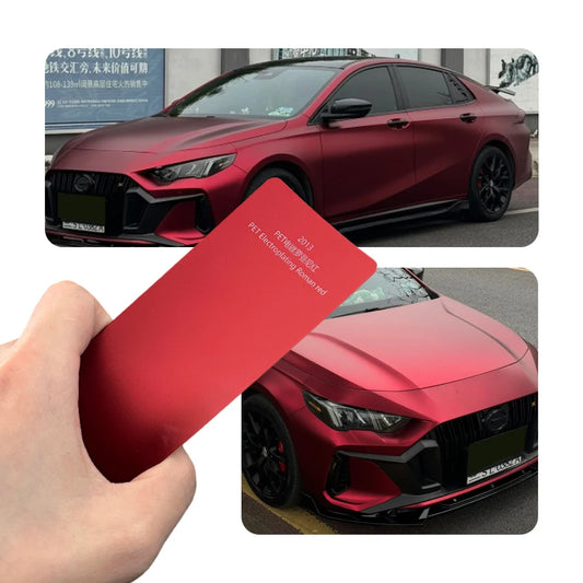 Matte Metallic Romanee Red Wrap Vinyl Film Air Release