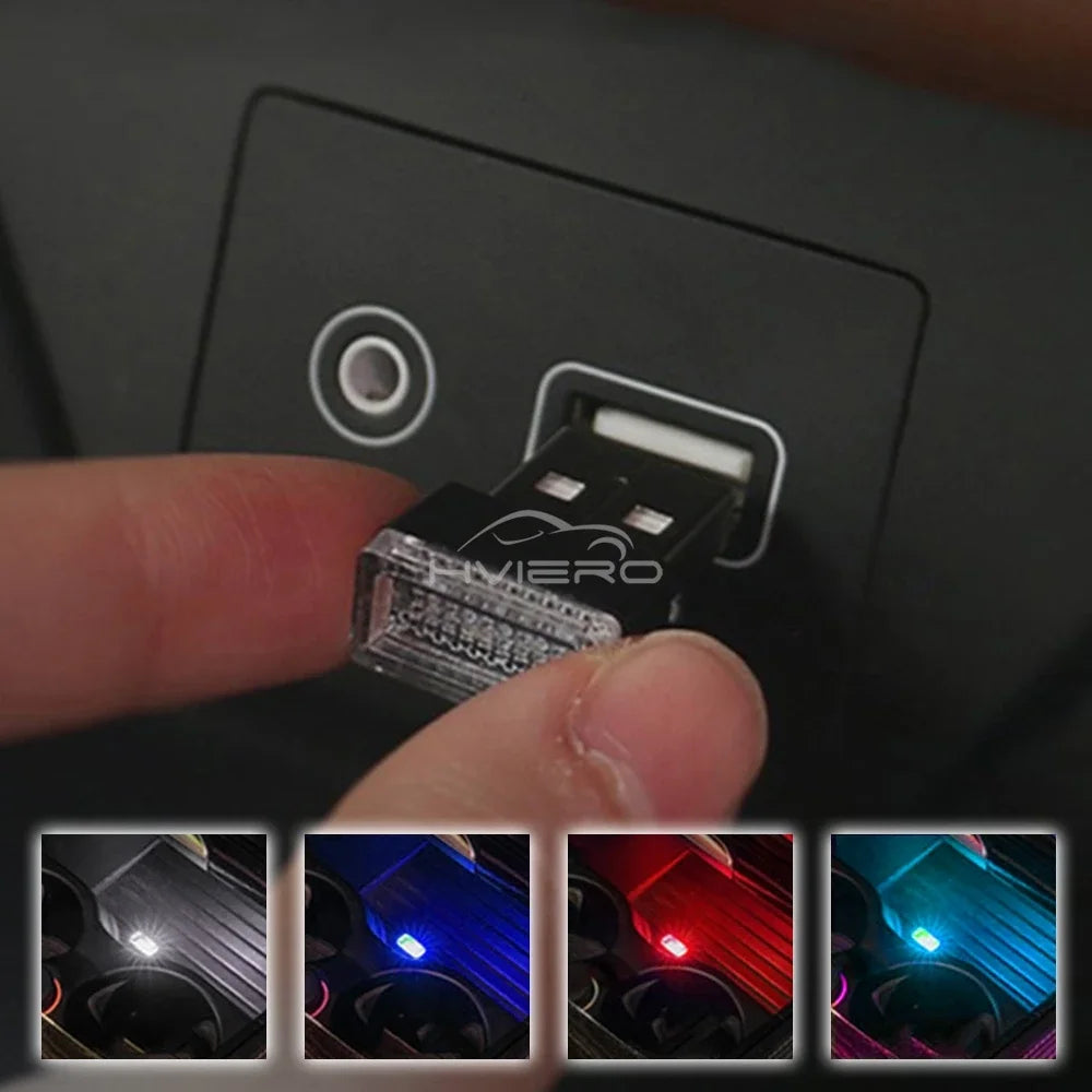 4PCS MINI USB Atmosphere Lamps Emergency Lighting Blue Red