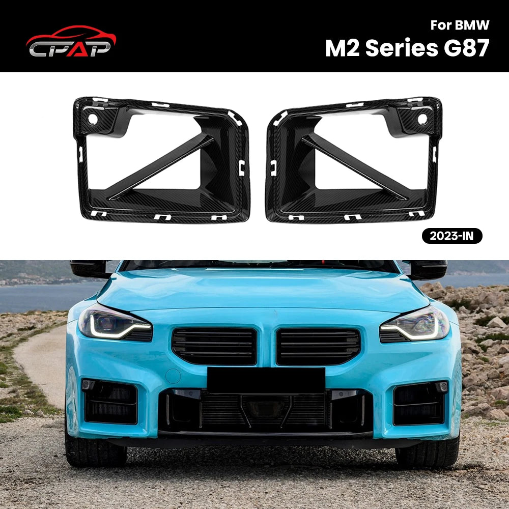 For BMW M2 G87 Cs Style Real Dry Carbon Fiber Front Bumpe Air