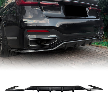 For BMW 7 Series G11 G12 Carbon Fiber Look Gloss Black Rear