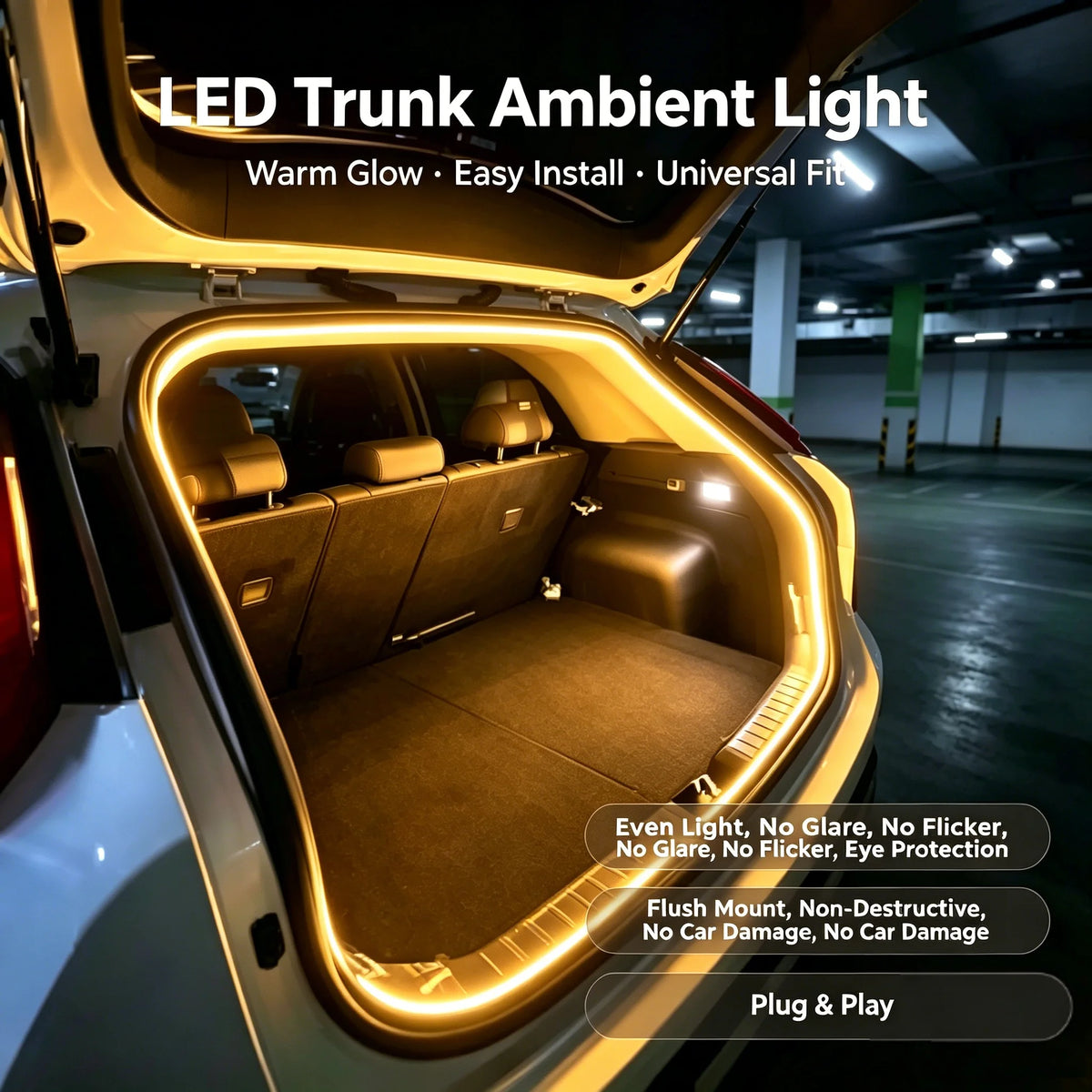Trunk Ambient Sync Original Hidden Design No Flicker Safe