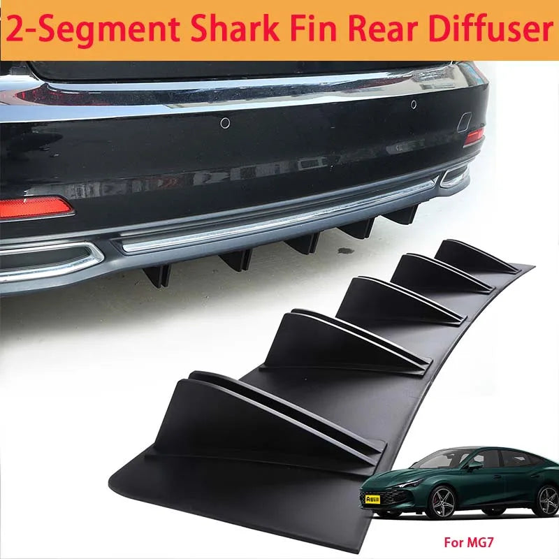 For MG7 Shark Fin Rear Diffuser Split Chassis Spoiler