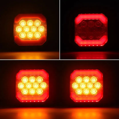 For Trailer 3.5 Inch Square Truck Tail 12V 24V Van Bus