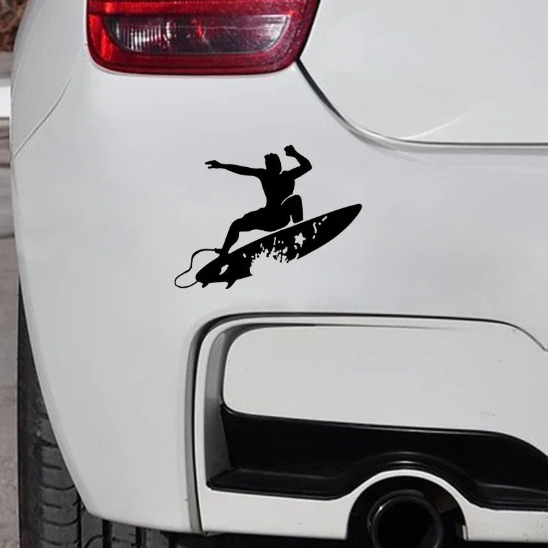 Funny Surfing Wave Hawaii Decor Sticker Vinyl Silhouette Extreme