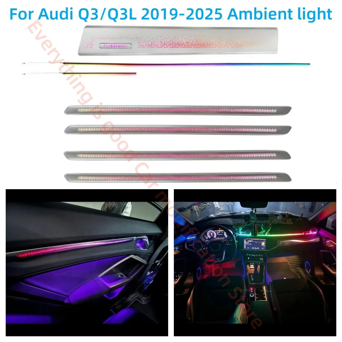 For Audi Q3 Q3L 2019+ LED Ambient Atmosphere Interior Lighting
