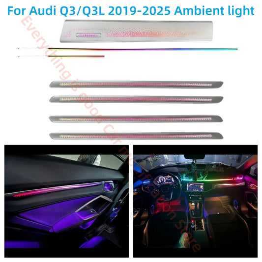 For Audi Q3 Q3L 2019+ LED Ambient Atmosphere Interior Lighting