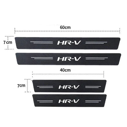 For Honda Hrv HR-V Carbon Fiber Door Threshold Scuff Plate