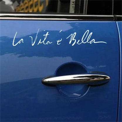 Decals La Vita E Bella Reflective Letters Vinyls Fashion