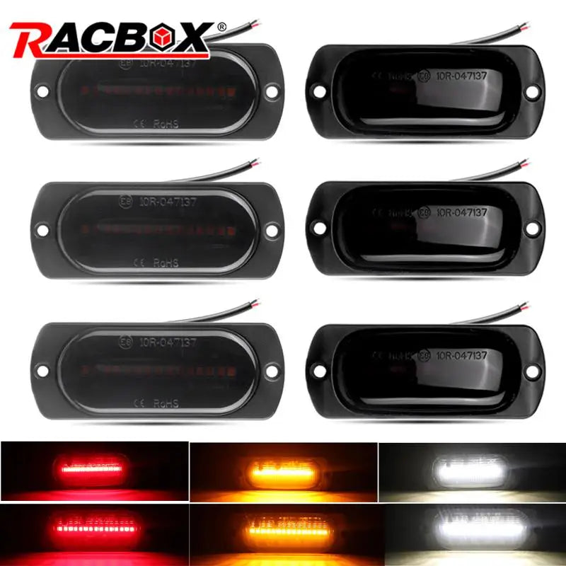 For Trailer 12 15leds Truck Side Waterproof Oval Marker