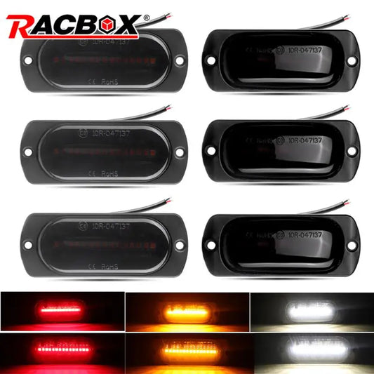 For Trailer 12 15leds Truck Side Waterproof Oval Marker