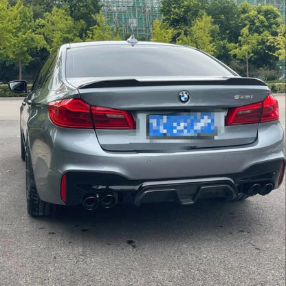 For BMW Real Dry Carbon Fiber Rear Bumper Diffuser Lip Spoiler