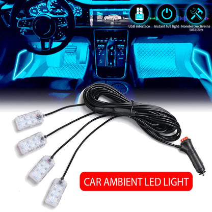Foot Ambient USB Cigarette Lighter Neon Mood Lighting Backlight